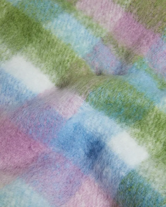 Check Scarf Light Green Women Ted Baker Scarves