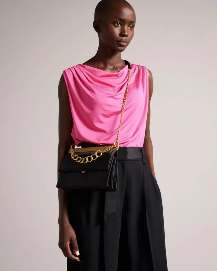 Chunky Chain Mini Shoulder Bag Black Women Ted Baker Bags Chunky Chain Mini Shoulder Bag Black Women Ted Baker Bags