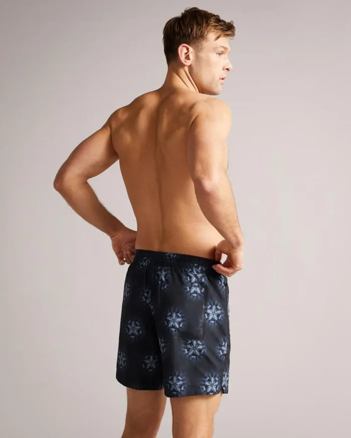 Circular Printed Swim Shorts Black Men Ted Baker Clothing