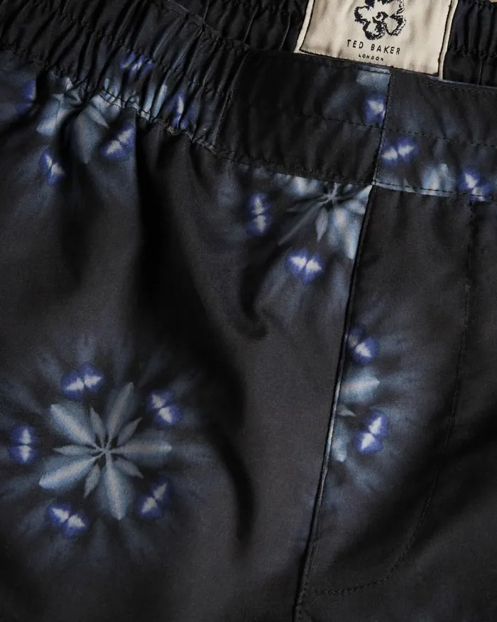 Circular Printed Swim Shorts Black Men Ted Baker Clothing