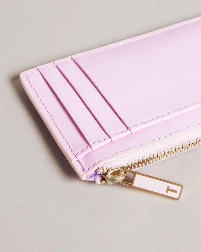 Coated Zip Card Holder Light Pink Women Ted Baker Wallets and Card Holders