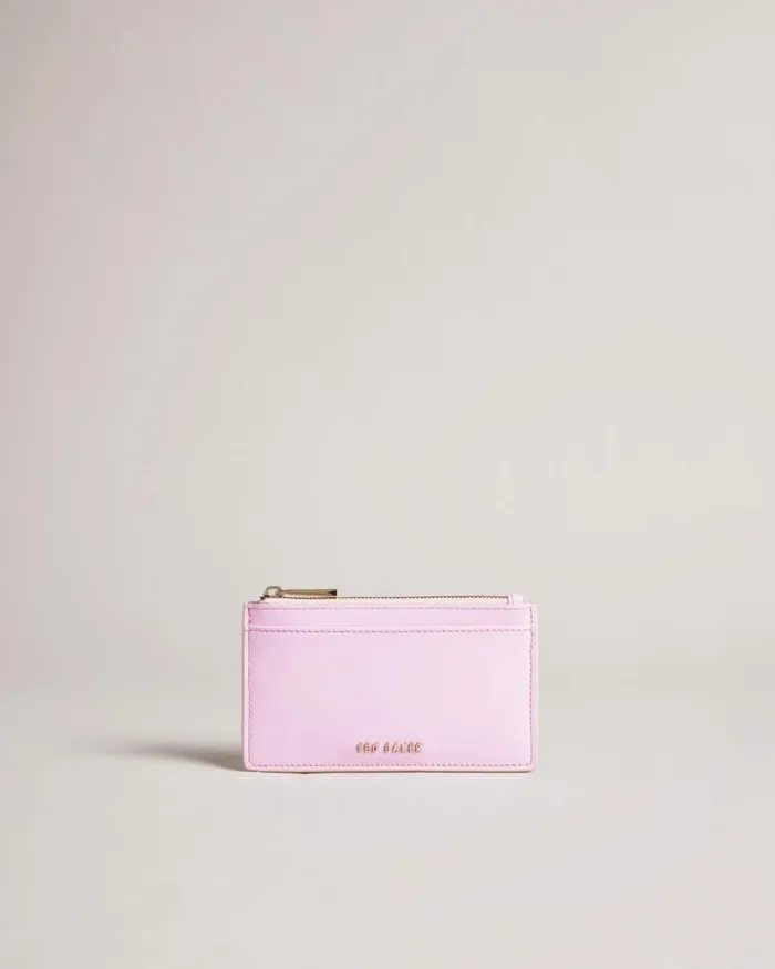 Coated Zip Card Holder Light Pink Women Ted Baker Wallets and Card Holders