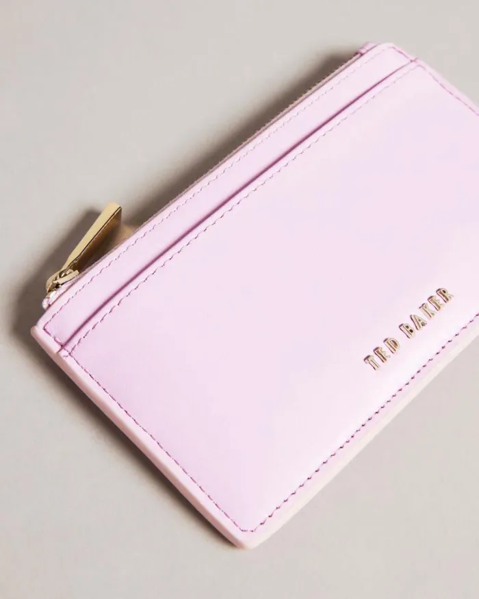 Coated Zip Card Holder Light Pink Women Ted Baker Wallets and Card Holders