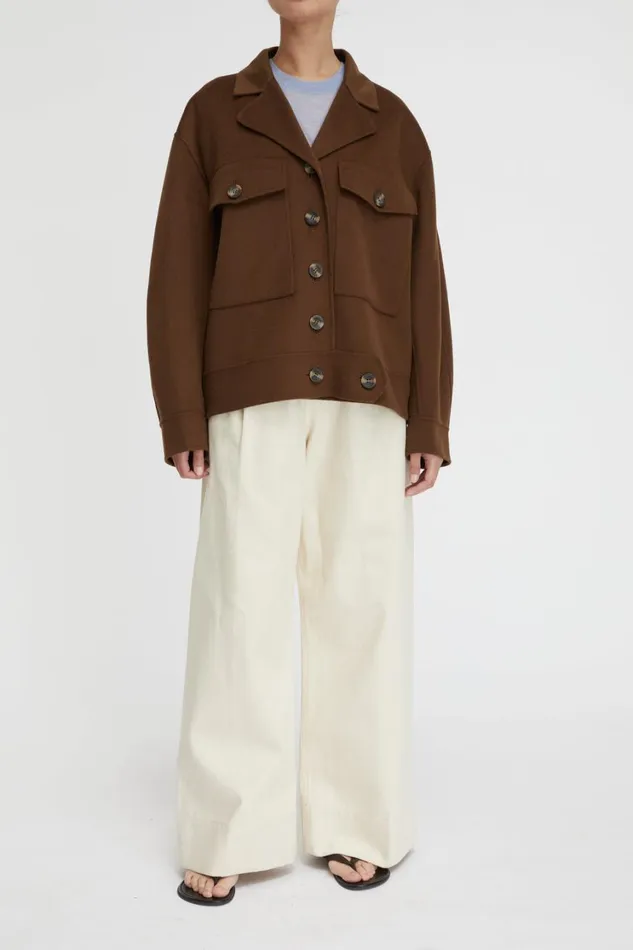 Coats And Jackets Women Lee Mathews Florentine Cashmere Worker Jacket