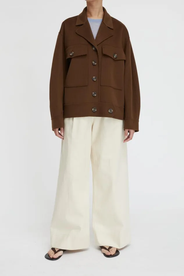 Coats And Jackets Women Lee Mathews Florentine Cashmere Worker Jacket Coats And Jackets Women Lee Mathews Florentine Cashmere Worker Jacket