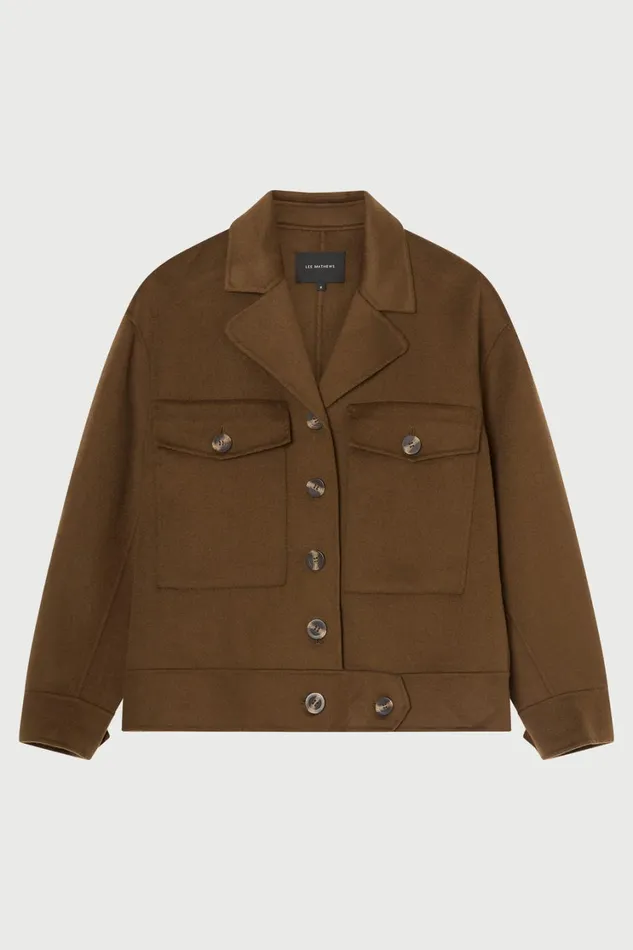 Coats And Jackets Women Lee Mathews Florentine Cashmere Worker Jacket Coats And Jackets Women Lee Mathews Florentine Cashmere Worker Jacket