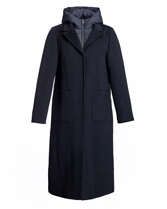 Coats Women039s Maximilian Cashmere Blend And Puffer Hooded Coat