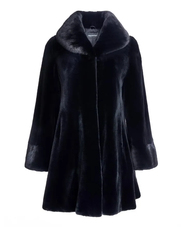 Coats Women039s Maximilian Flared Sheared Mink Jacket