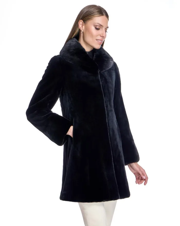 Coats Women039s Maximilian Flared Sheared Mink Jacket
