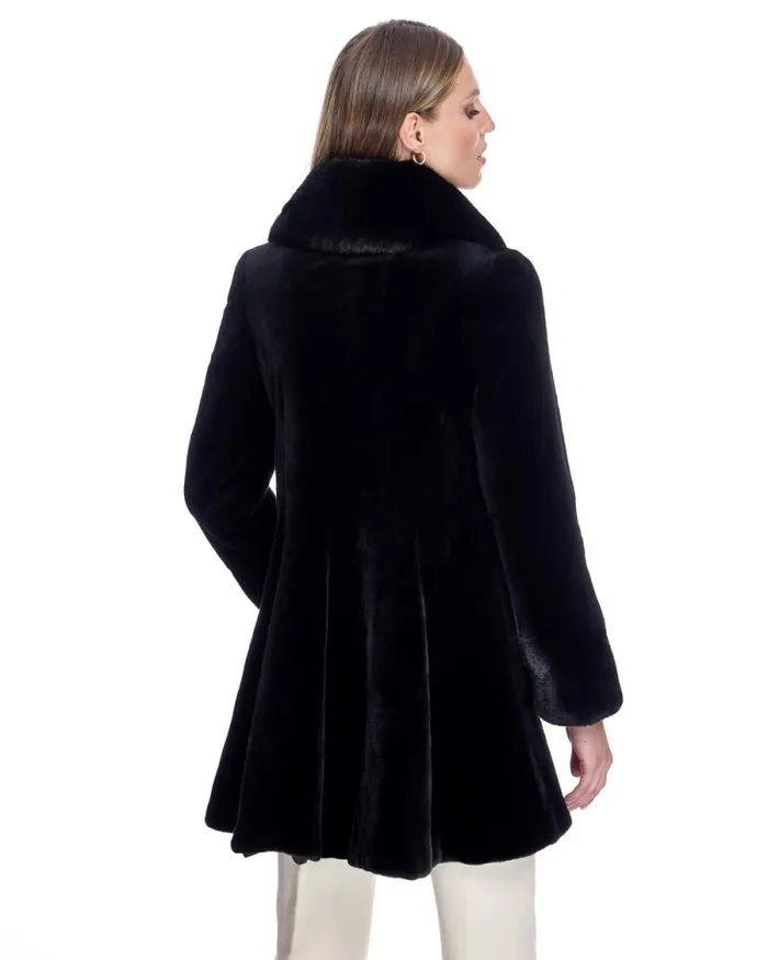 Coats Women039s Maximilian Flared Sheared Mink Jacket