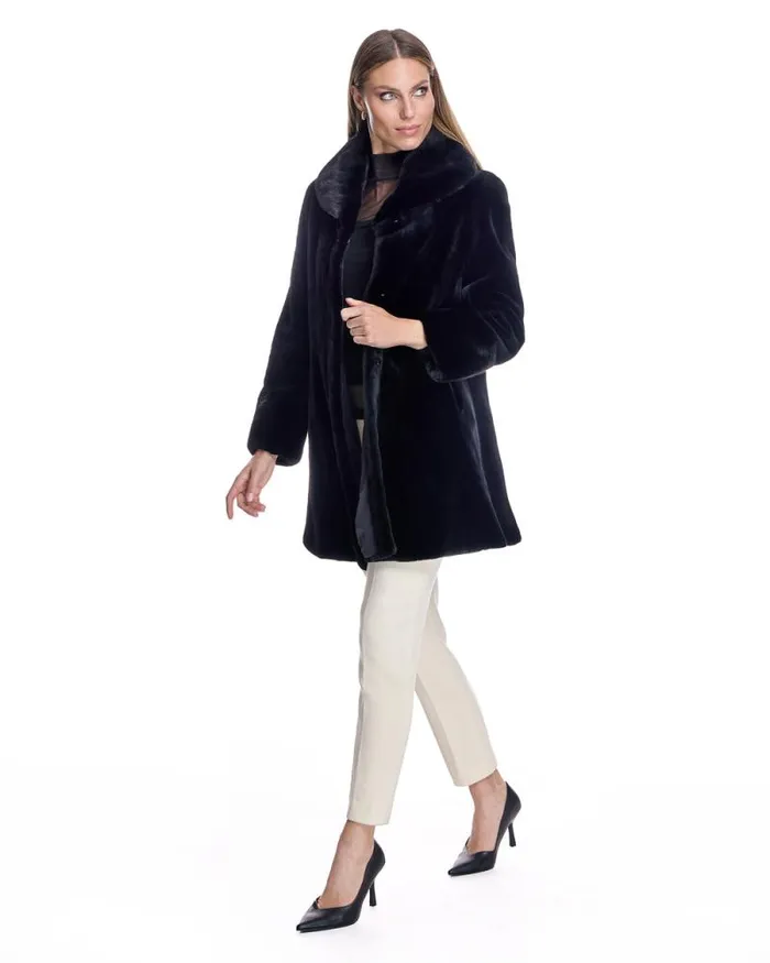 Coats Women039s Maximilian Flared Sheared Mink Jacket