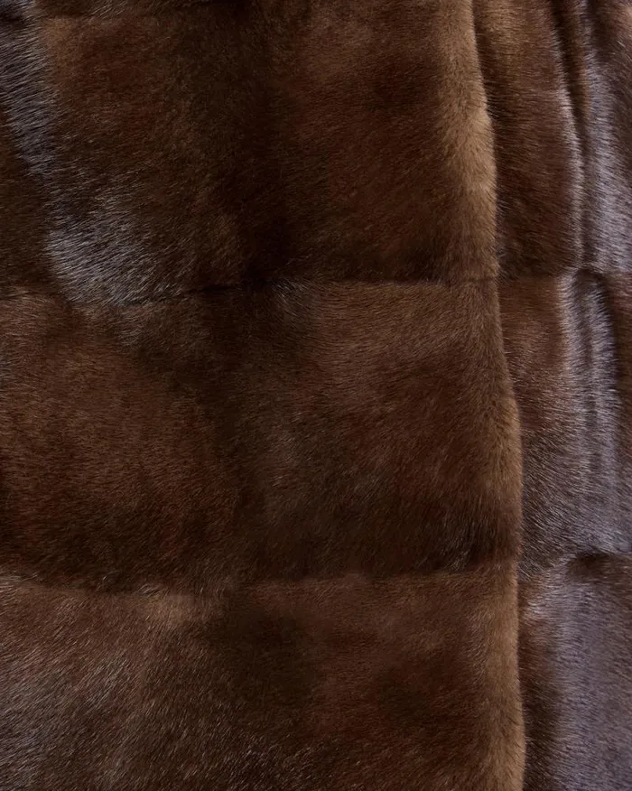 Coats Women039s Maximilian Horizontal Hooded Mink Coat