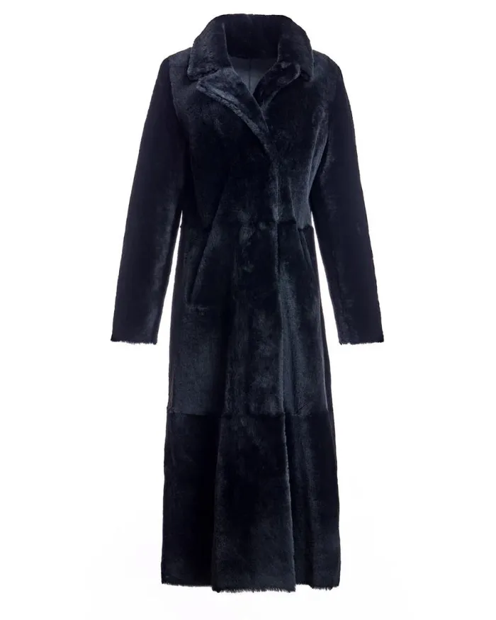 Coats Women039s Maximilian Maxi Reversible Shearling Coat