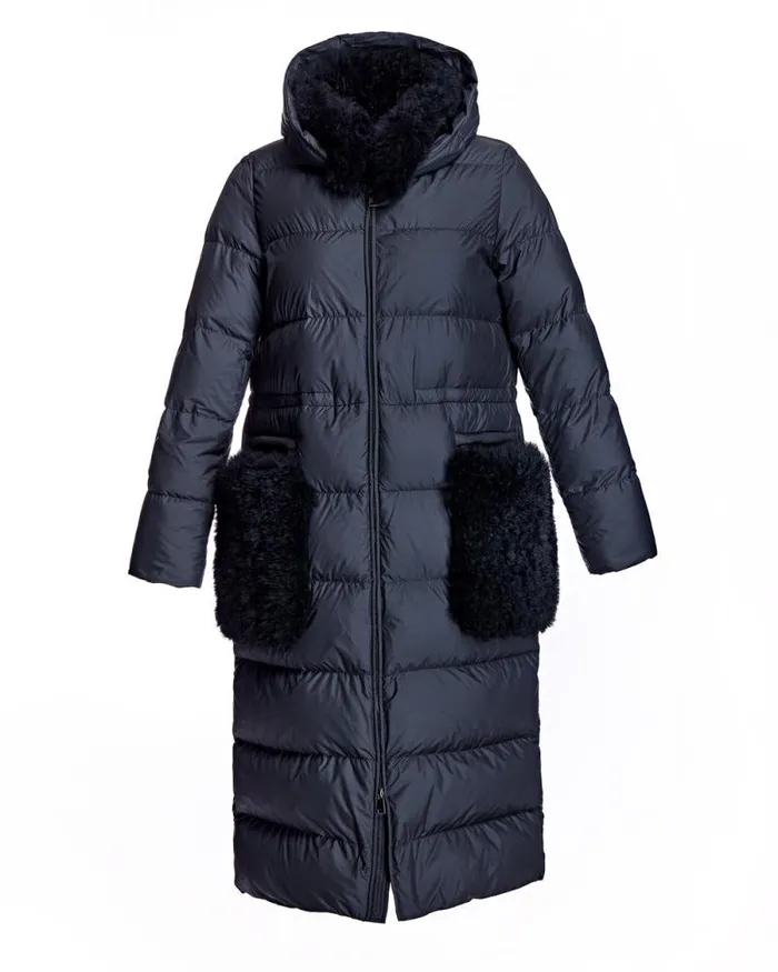 Coats Women039s Maximilian Nylon Down Filled Coat With Goat Trims
