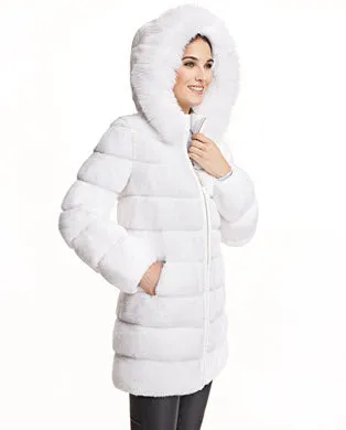 Coats Women039s Maximilian Reversible Mink Down Filled Coat With Fox Hood