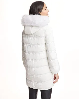 Coats Women039s Maximilian Reversible Mink Down Filled Coat With Fox Hood