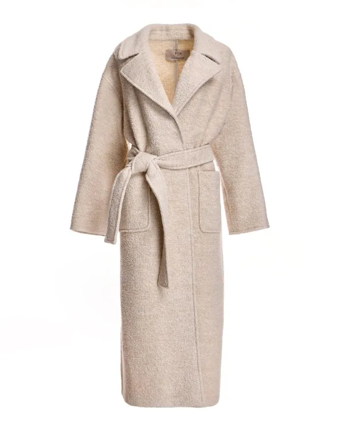 Coats Women039s Maximilian Wool Blend Belted Coat