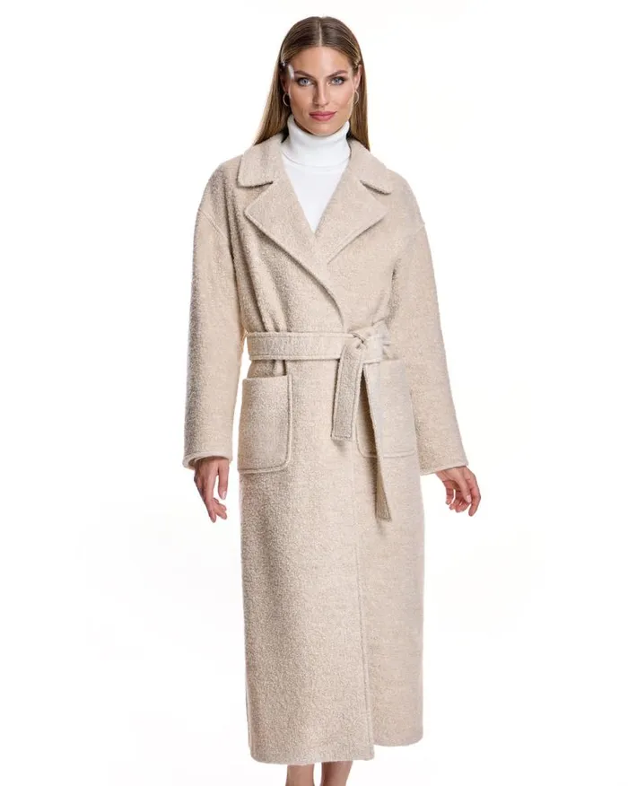 Coats Women039s Maximilian Wool Blend Belted Coat