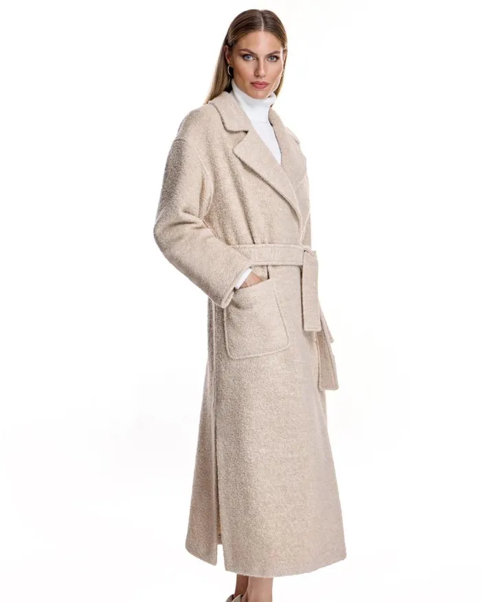 Coats Women039s Maximilian Wool Blend Belted Coat