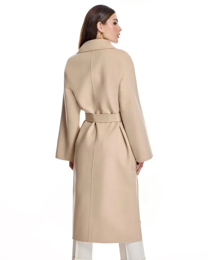 Coats Women039s Maximilian Wool Blend Belted Trench Coat