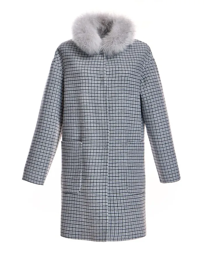 Coats Women039s Maximilian Woolblend Coat With Cashmere Lamb Collar