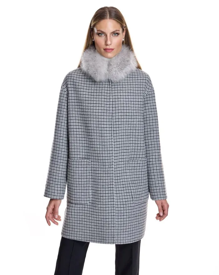 Coats Women039s Maximilian Woolblend Coat With Cashmere Lamb Collar
