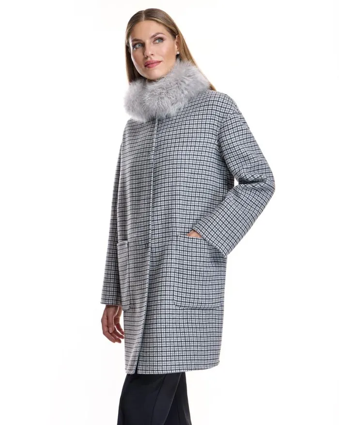 Coats Women039s Maximilian Woolblend Coat With Cashmere Lamb Collar