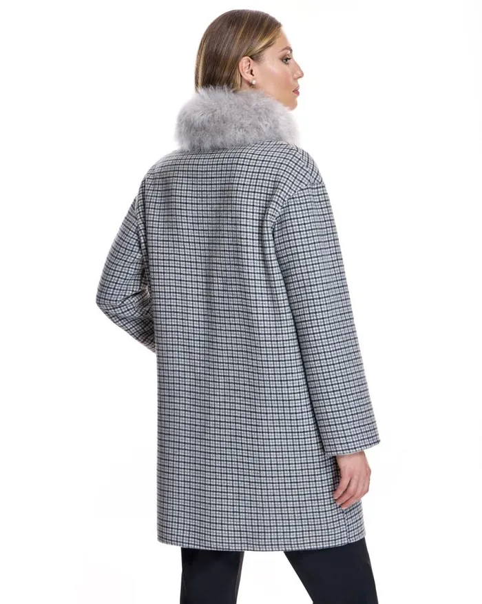 Coats Women039s Maximilian Woolblend Coat With Cashmere Lamb Collar