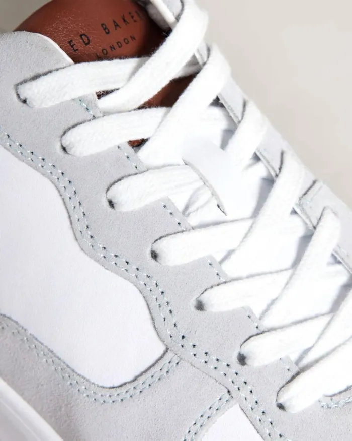 Colour Block Leather Trainers Brown Men Ted Baker Sneakers