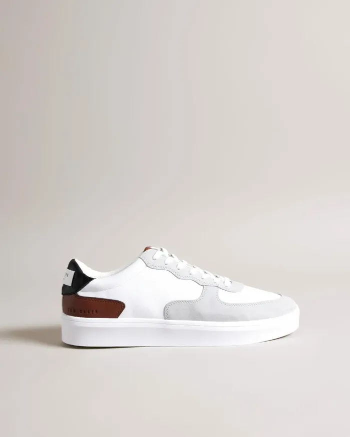 Colour Block Leather Trainers Brown Men Ted Baker Sneakers