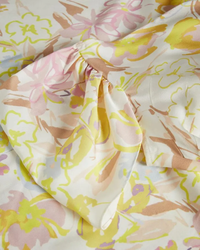 Cowl Front Satin Mini Dress White Women Ted Baker Dresses