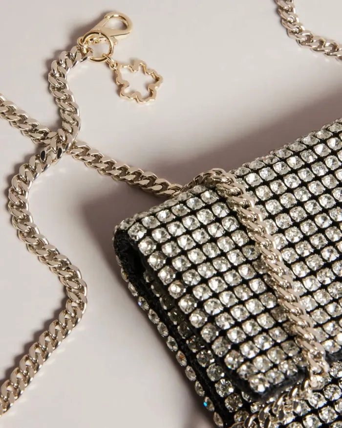 Crystal Cross Body Pouch Silver Women Ted Baker Bags Crystal Cross Body Pouch Silver Women Ted Baker Bags