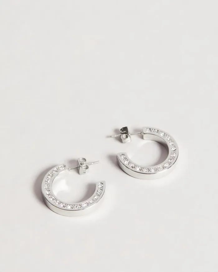 Crystal Hoop Earring Silver Color Women Ted Baker Jewelry