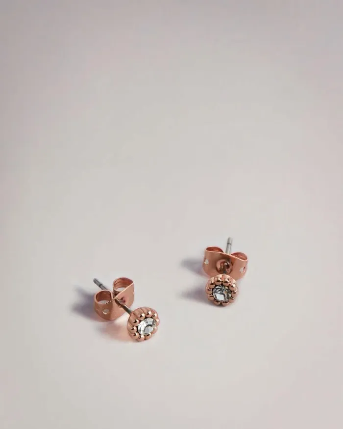 Crystal Nano Stud Earring Rosegold Color Women Ted Baker Jewelry
