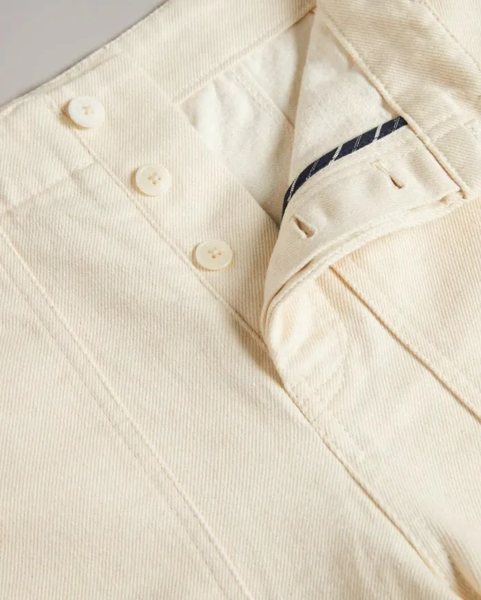 Denim Utility Shorts Ecru Men Ted Baker Shorts