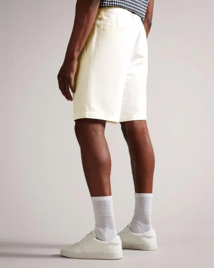 Denim Utility Shorts Ecru Men Ted Baker Shorts