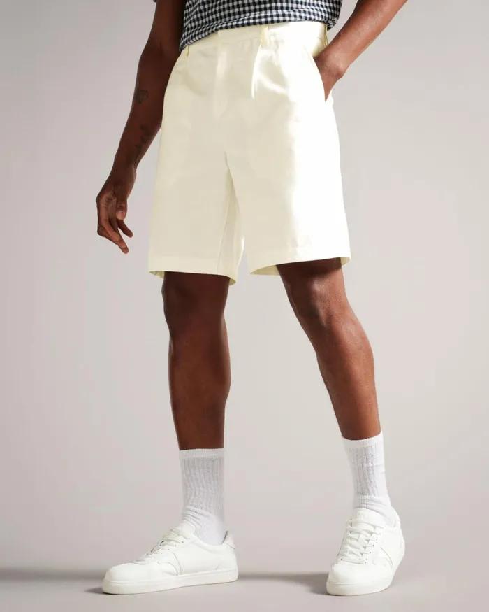 Denim Utility Shorts Ecru Men Ted Baker Shorts