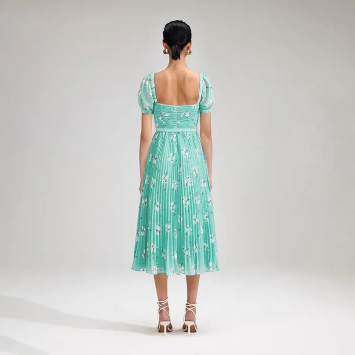 Dresses Woman SelfPortrait Aqua Azaelea Lace Midi Dress Dresses Woman SelfPortrait Aqua Azaelea Lace Midi Dress