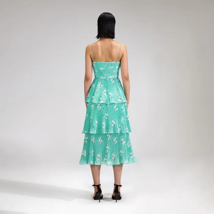 Dresses Woman SelfPortrait Aqua Azaelea Lace Midi Dress Dresses Woman SelfPortrait Aqua Azaelea Lace Midi Dress