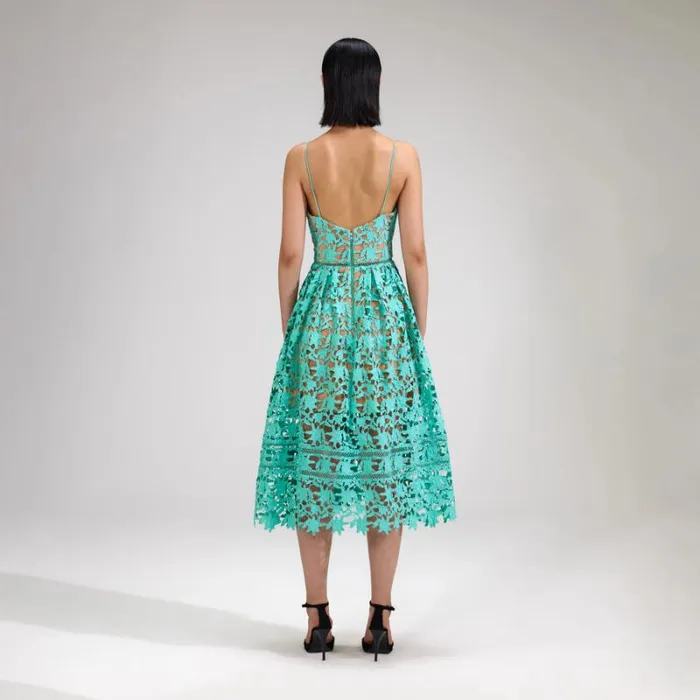 Dresses Woman SelfPortrait Aqua Azaelea Lace Midi Dress Dresses Woman SelfPortrait Aqua Azaelea Lace Midi Dress