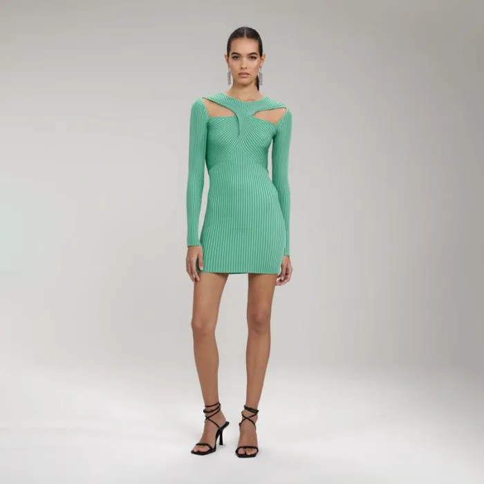 Dresses Woman SelfPortrait Aqua Crepe Mini Dress Dresses Woman SelfPortrait Aqua Crepe Mini Dress