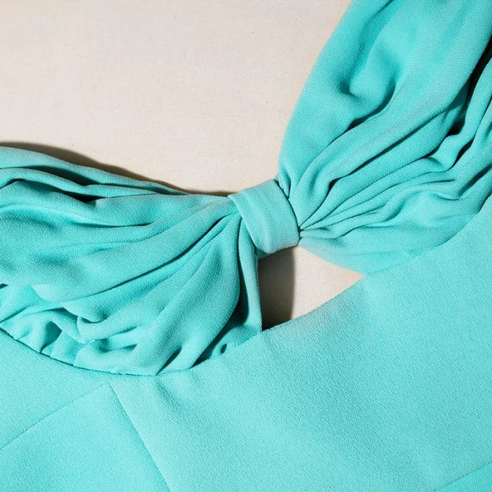 Dresses Woman SelfPortrait Aqua Crepe Mini Dress Dresses Woman SelfPortrait Aqua Crepe Mini Dress