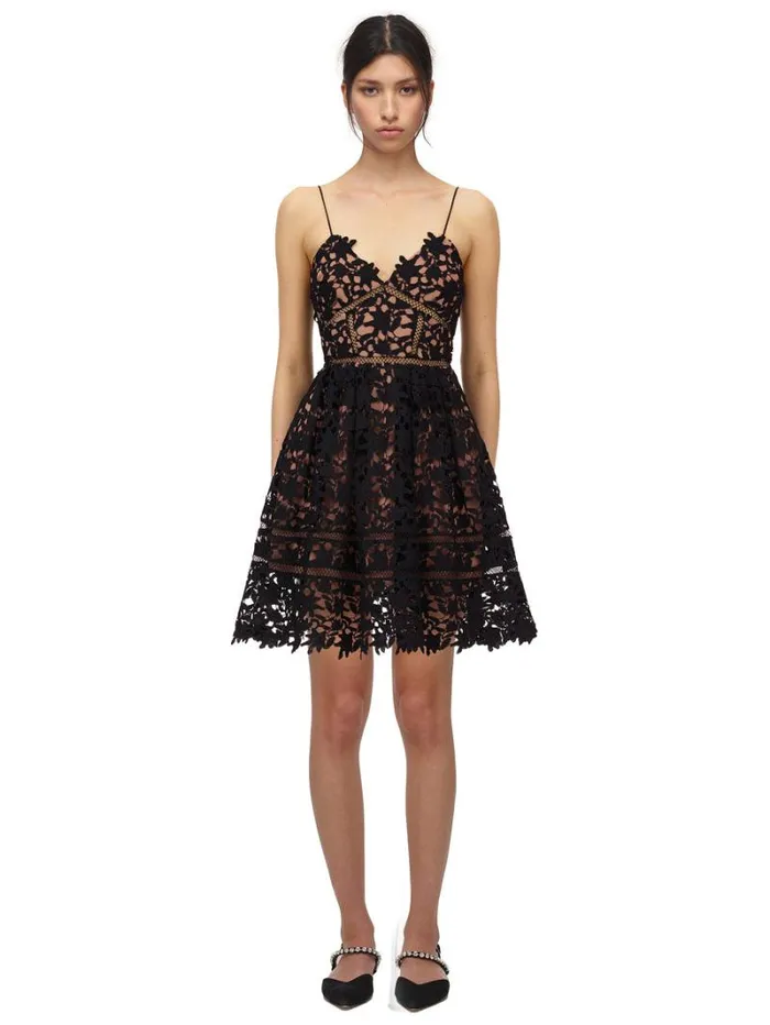 Dresses Woman SelfPortrait Black Azaelea Mini Dress