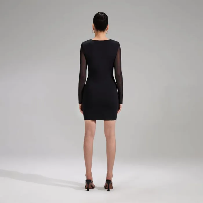 Dresses Woman SelfPortrait Black Corded Lace Mini Dress Dresses Woman SelfPortrait Black Corded Lace Mini Dress