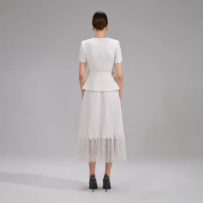 Dresses Woman SelfPortrait Black Crepe And Chiffon Midi Dress Dresses Woman SelfPortrait Black Crepe And Chiffon Midi Dress