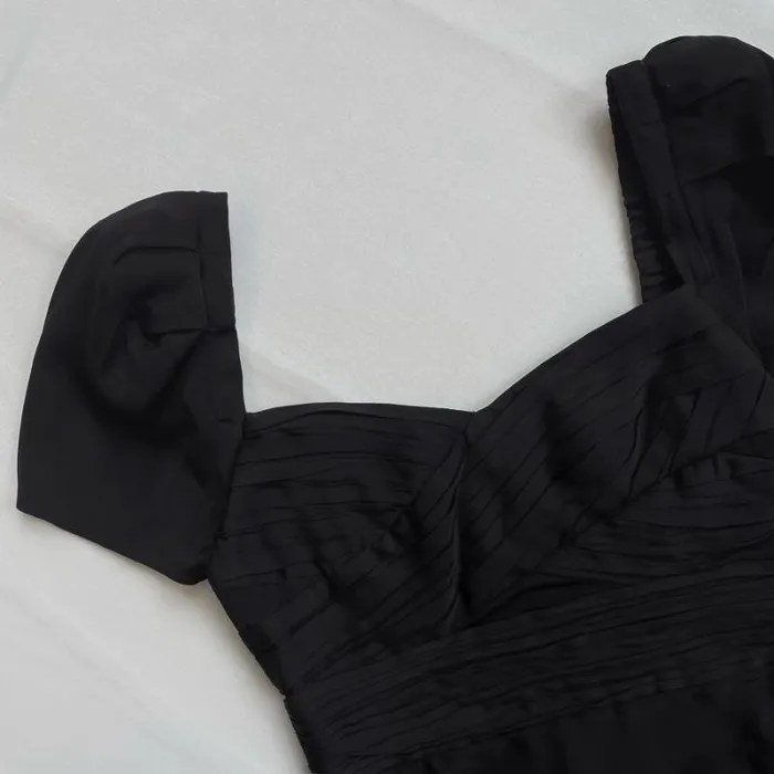 Dresses Woman SelfPortrait Black Maxi Stretch Crepe Dress Dresses Woman SelfPortrait Black Maxi Stretch Crepe Dress