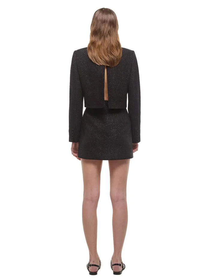 Dresses Woman SelfPortrait Black Metallic Tunic Dresses Woman SelfPortrait Black Metallic Tunic