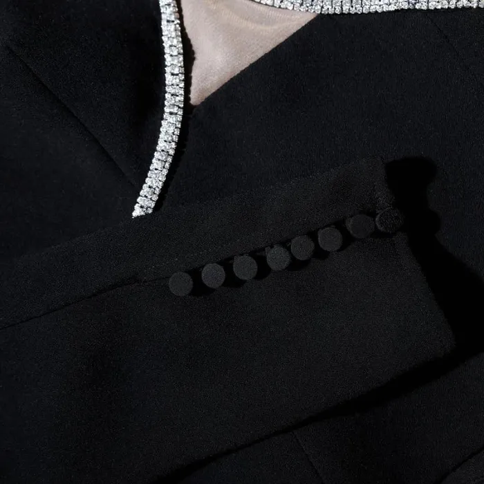 Dresses Woman SelfPortrait Black Off Shoulder Heavy Crepe Midi Dress Dresses Woman SelfPortrait Black Off Shoulder Heavy Crepe Midi Dress