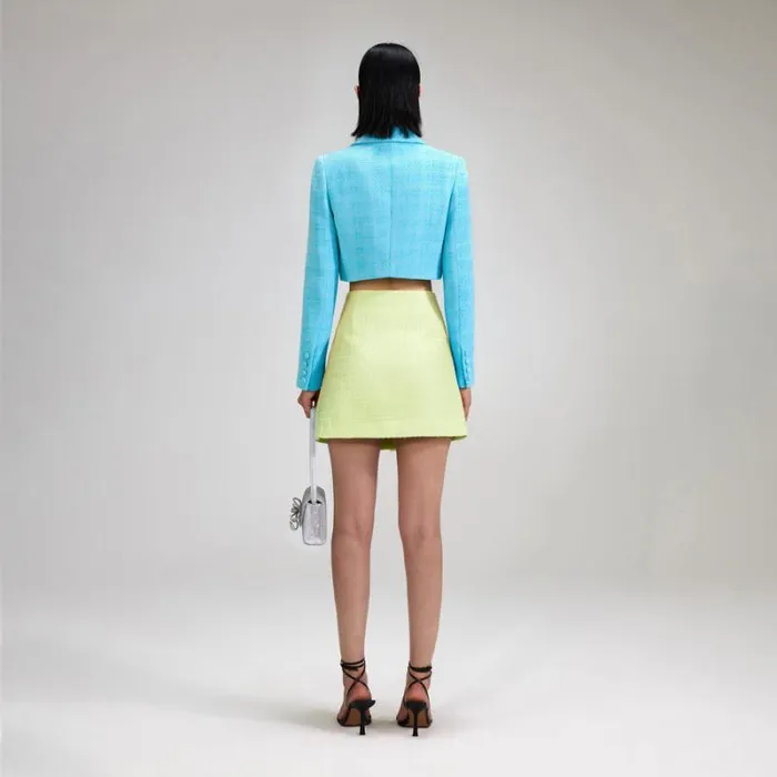 Dresses Woman SelfPortrait Blue Boucle Mini Dress Dresses Woman SelfPortrait Blue Boucle Mini Dress