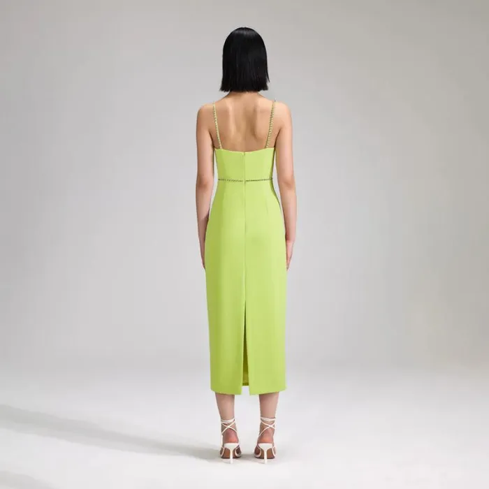 Dresses Woman SelfPortrait Blue Chiffon Tiered Midi Dress Dresses Woman SelfPortrait Blue Chiffon Tiered Midi Dress